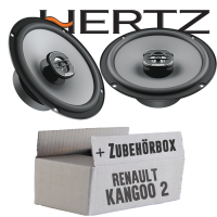 Lautsprecher Boxen Hertz X 165 - 16,5cm Koax Auto Einbauzubehör - Einbauset passend für Renault Kangoo 2 Front - justSOUND
