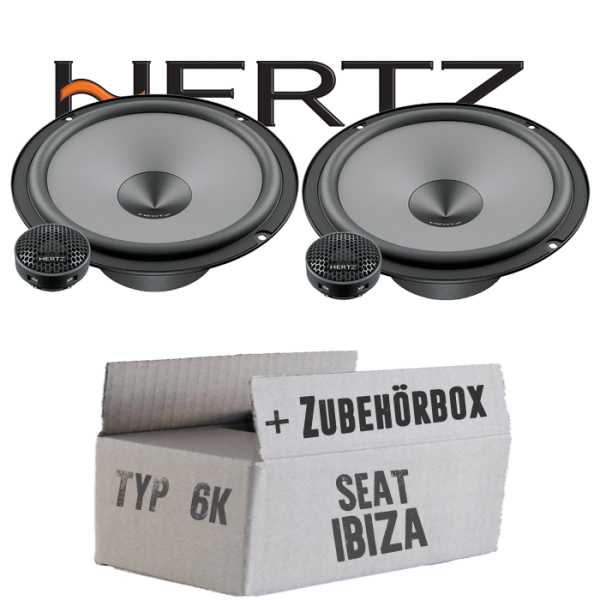 Hertz K 165 - KIT - 16,5cm Lautsprecher Komposystem - Einbauset passend für Seat Ibiza 6K FL Front - justSOUND