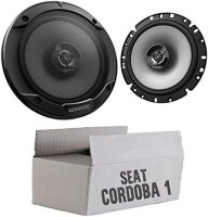 Lautsprecher Boxen Kenwood KFC-S1766 - 16,5cm 2-Wege Koax Auto Einbauzubehör - Einbauset passend für Seat Cordoba 1 Front - justSOUND