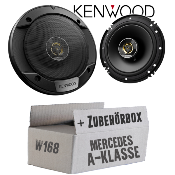Lautsprecher Boxen Kenwood KFC-S1676EX - 16,5cm 2-Wege Koax Auto Einbauzubehör - Einbauset passend für Mercedes A-Klasse JUST SOUND best choice for caraudio