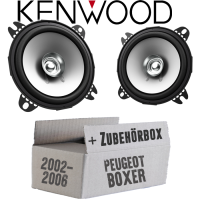 Lautsprecher Boxen Kenwood KFC-S1056 - 10cm Koax Auto Einbauzubehör - Einbauset passend für Peugeot Boxer 1 - justSOUND