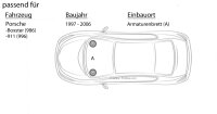 Lautsprecher Boxen Kenwood KFC-S1056 - 10cm Koax Auto Einbauzubehör - Einbauset passend für Porsche Boxster (986) - justSOUND