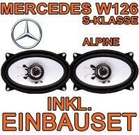 Mercedes S-Klasse W126 - Lautsprecher - Alpine SXE-4625S - 4x6 Koax-System
