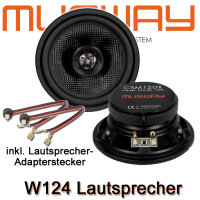 Musway CSM120X W124 - 12cm Koax Lautsprecher | ideal für Mercedes Benz W124 inkl. Adapterstecker