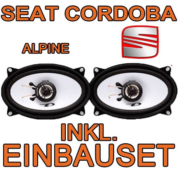 Lautsprecher hinten - Alpine SXE-4625S - 4x6 Koax-System für Seat Cordoba 6k - justSOUND