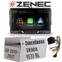 Skoda Yeti 5L | Baujahr 2015 - 20017 | Zenec Z-E2055 | 2-DIN Autoradio mit Bluetooth | DAB+ | USB