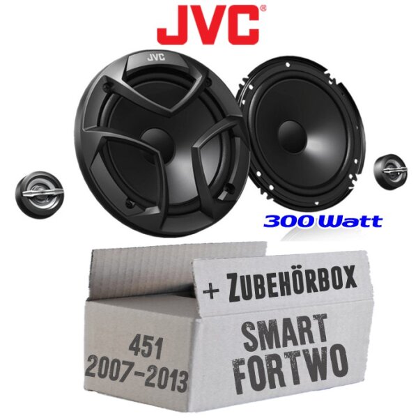 Smart ForTwo 451 Front - JVC CS-JS600 - 16,5cm 2-Wege Lautsprechersystem - Einbauset