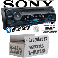 Autoradio Radio Sony DSX-A510BD - DAB+ | Bluetooth | MP3/USB - Einbauzubehör - Einbauset passend für Mercedes B-Klasse JUST SOUND best choice for caraudio