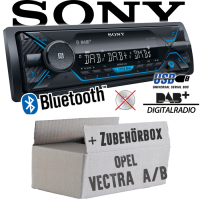 Autoradio Radio Sony DSX-A510BD - DAB+ | Bluetooth | MP3/USB - Einbauzubehör - Einbauset passend für Opel Vectra A+B - justSOUND