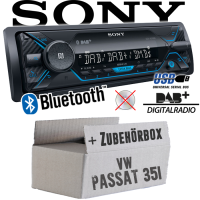 Autoradio Radio Sony DSX-A510BD - DAB+ | Bluetooth | MP3/USB - Einbauzubehör - Einbauset passend für VW Passat 3A + 35i - justSOUND
