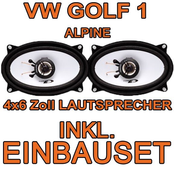 Lautsprecher - Alpine SXE-4625S - 4x6 Koax-System für VW Golf 1 - justSOUND
