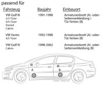 VW Golf 3 - Alpine SXE-1725s - 2-Wege Koaxsystem