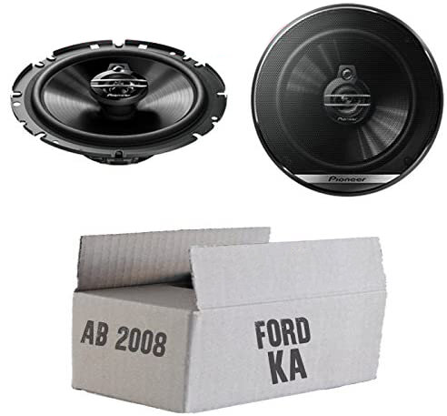 Lautsprecher Boxen Pioneer TS-G1730F - 16,5cm 3-Wege Koax Paar PKW 300WATT Koaxiallautsprecher Auto Einbausatz - Einbauset passend für Ford KA 2 RU8 - justSOUND