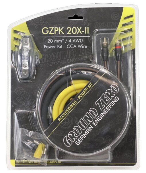 GROUND ZERO GZPK 20X-II | 20mm Kabelset - Kabelkit CarHifi Anschlusset 20mm²