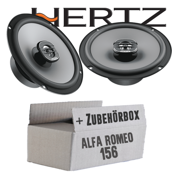 Lautsprecher Boxen Hertz X 165 - 16,5cm Koax Auto Einbauzubehör - Einbauset passend für Alfa Romeo 156 - justSOUND