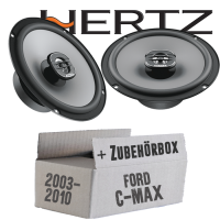 Lautsprecher Boxen Hertz X 165 - 16,5cm Koax Auto Einbauzubehör - Einbauset passend für Ford C- JUST SOUND best choice for caraudio