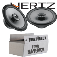 Lautsprecher Boxen Hertz X 165 - 16,5cm Koax Auto Einbauzubehör - Einbauset passend für Ford Maverick 2 Front Heck - justSOUND