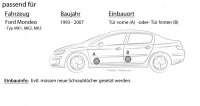 Lautsprecher Boxen Hertz X 165 - 16,5cm Koax Auto Einbauzubehör - Einbauset passend für Ford Mondeo Front Heck - justSOUND