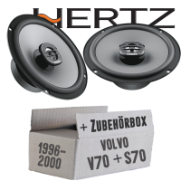 Lautsprecher Boxen Hertz X 165 - 16,5cm Koax Auto Einbauzubehör - Einbauset passend für Volvo V / S 70 Front - justSOUND