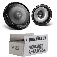 Lautsprecher Boxen Kenwood KFC-S1766 - 16,5cm 2-Wege Koaxialsystem Auto Einbausatz - Einbauset passend für Mercedes A-Klasse JUST SOUND best choice for caraudio