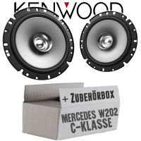 lasse W202 Ablage - Lautsprecher Boxen Kenwood KFC-S1756 - 16,5cm Koax Auto Einbauzubehör - Einbauset passend für Mercedes C-Klasse JUST SOUND best choice for caraudio