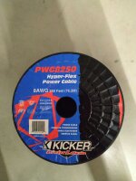 Kicker | 76m Rolle mit 10mm² Stromkabel - Powerkabel schwarz | Vollkupfer