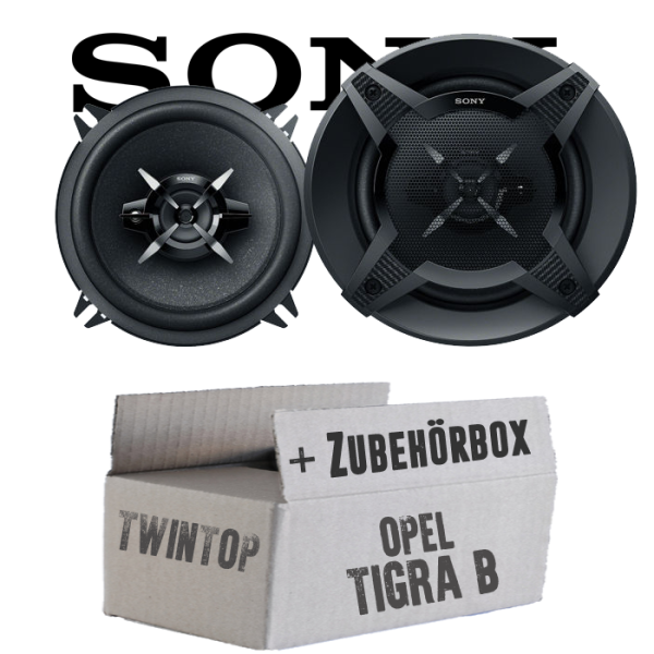 Sony XS-FB1330 - 13cm 3-Wege Koax-System - Einbauset passend für Opel Tigra B Twin Top - justSOUND