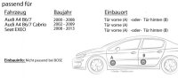Sony XS-FB1730 - 16,5cm 3-Wege Koax Lautsprecher - Einbauset passend für Audi A4 B6/7 Seat Exeo - justSOUND