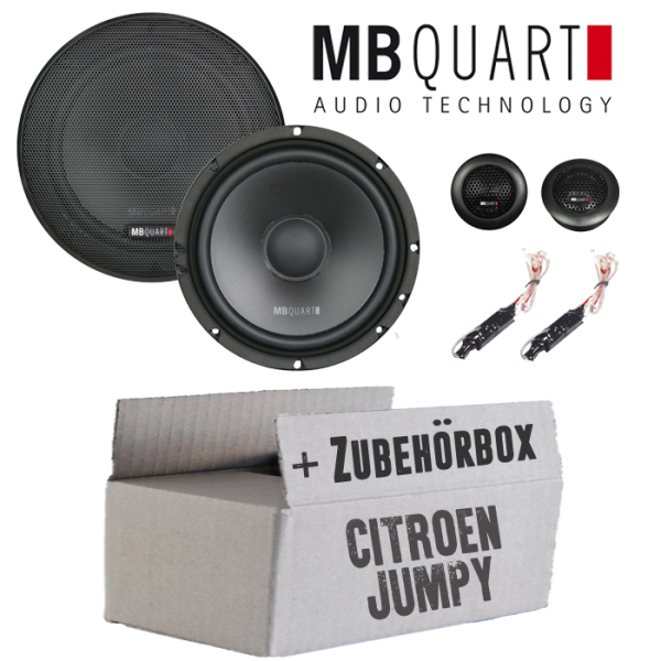 Lautsprecher Boxen MB Quart QS165 - 16,5cm Kompo Auto Einbauzuebehör - Einbauset passend für Citroen Jumpy - justSOUND