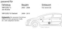 Lautsprecher Boxen MB Quart QS165 - 16,5cm Kompo Auto Einbauzuebehör - Einbauset passend für VW Golf 5 - justSOUND