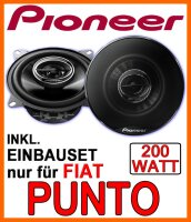 Pioneer TS-G1032i - 10cm Einbauset passend für Fiat Punto 188 hinten - justSOUND