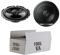 Lautsprecher Boxen Pioneer TS-G1720F - 16,5cm 2-Wege Koax Koaxiallautsprecher Auto Einbausatz - Einbauset passend für Ford KA Front - justSOUND