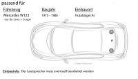 Mercedes W123 Heck - Lautsprecher Boxen Pioneer TS-G1330F - 13cm 3-Wege 130mm Triaxe 250W Auto Einbausatz - Einbauset