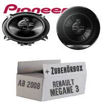 Renault Megane 3 - Lautsprecher Boxen Pioneer TS-G1330F - 13cm 3-Wege 130mm Triaxe 250W Auto Einbausatz - Einbauset