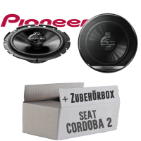 Lautsprecher Boxen Pioneer TS-G1730F - 16,5cm 3-Wege Koax Paar PKW 300WATT Koaxiallautsprecher Auto Einbausatz - Einbauset passend für Seat Cordoba 2 6L - justSOUND
