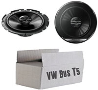 VW Bus T5 Front - Lautsprecher Boxen Pioneer TS-G1720F - 16,5cm 2-Wege Koax Koaxiallautsprecher Auto Einbausatz - Einbauset