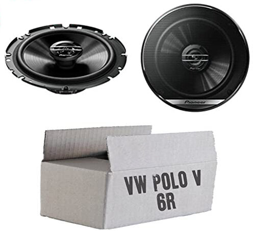 VW Polo 6R Front Heck - Lautsprecher Boxen Pioneer TS-G1720F - 16,5cm 2-Wege Koax Koaxiallautsprecher Auto Einbausatz - Einbauset