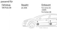 JBL GX602 | 2-Wege | 16,5cm Koax Lautsprecher - Einbauset passend für VW Polo 6R Front Heck - justSOUND