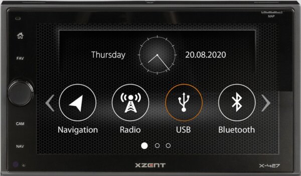 Xzent X-427 | 2-DIN INFOTAINER MIT DAB+, USB UND BLUETOOTH | Navi als Option