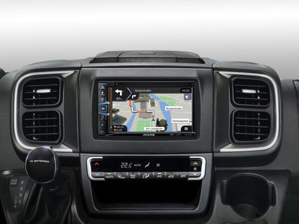 Alpine INE-W611DU8 | 6,5-Zoll Navigationssystem, Android Auto, Apple Carplay, Bluetooth / CD, DVD / USB / HDMI für Fiat Ducato Serie 8