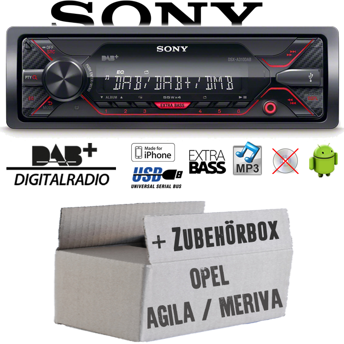 Autoradio Radio Sony DSX-A310DAB - DAB+