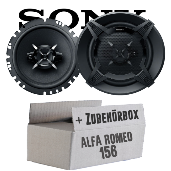 Sony XS-FB1730 - 16,5cm 3-Wege Koax Lautsprecher - Einbauset passend für Alfa Romeo 156 - justSOUND