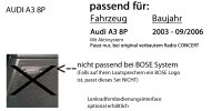 Autoradio Radio Sony DSX-A310DAB - DAB+ | MP3/USB - Einbauzubehör - Einbauset passend für Audi A3 8P AKTIV - justSOUND