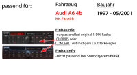 Autoradio Radio mit MEX-N7300BD | Bluetooth | DAB+ | CD/MP3/USB MultiColor iPhone - Android Auto - Einbauzubehör - Einbauset passend für Audi A6 4b bis 2001