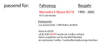 Autoradio Radio mit MEX-N7300BD | Bluetooth | DAB+ | CD/MP3/USB MultiColor iPhone - Android Auto - Einbauzubehör - Einbauset passend für Mercedes E-Klasse JUST SOUND best choice for caraudio