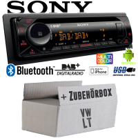 Autoradio Radio mit MEX-N7300BD | Bluetooth | DAB+ | CD/MP3/USB MultiColor iPhone - Android Auto - Einbauzubehör - Einbauset passend für VW LT