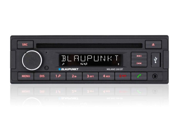 BLAUPUNKT Milano 200 BT - Bluetooth 1-DIN Radio MIT CD mit USB | Autoradio