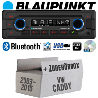 Autoradio Radio Blaupunkt Doha - Bluetooth CD MP3 USB - Einbauzubehör - Einbauset passend für VW Caddy 2K - justSOUND