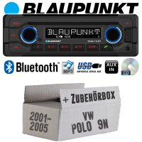 Autoradio Radio Blaupunkt Doha - Bluetooth CD MP3 USB - Einbauzubehör - Einbauset passend für VW Polo 9N - justSOUND