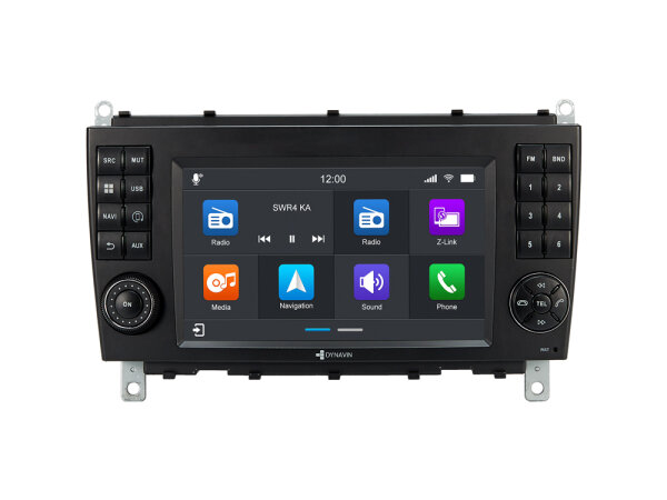 Dynavin D8-CLK Pro | Android Navigationssystem für Mercedes CLK mit 7-Zoll Touchscreen, inklusive eingebautem DAB, Apple CarPlay und Android Auto Unterstützung